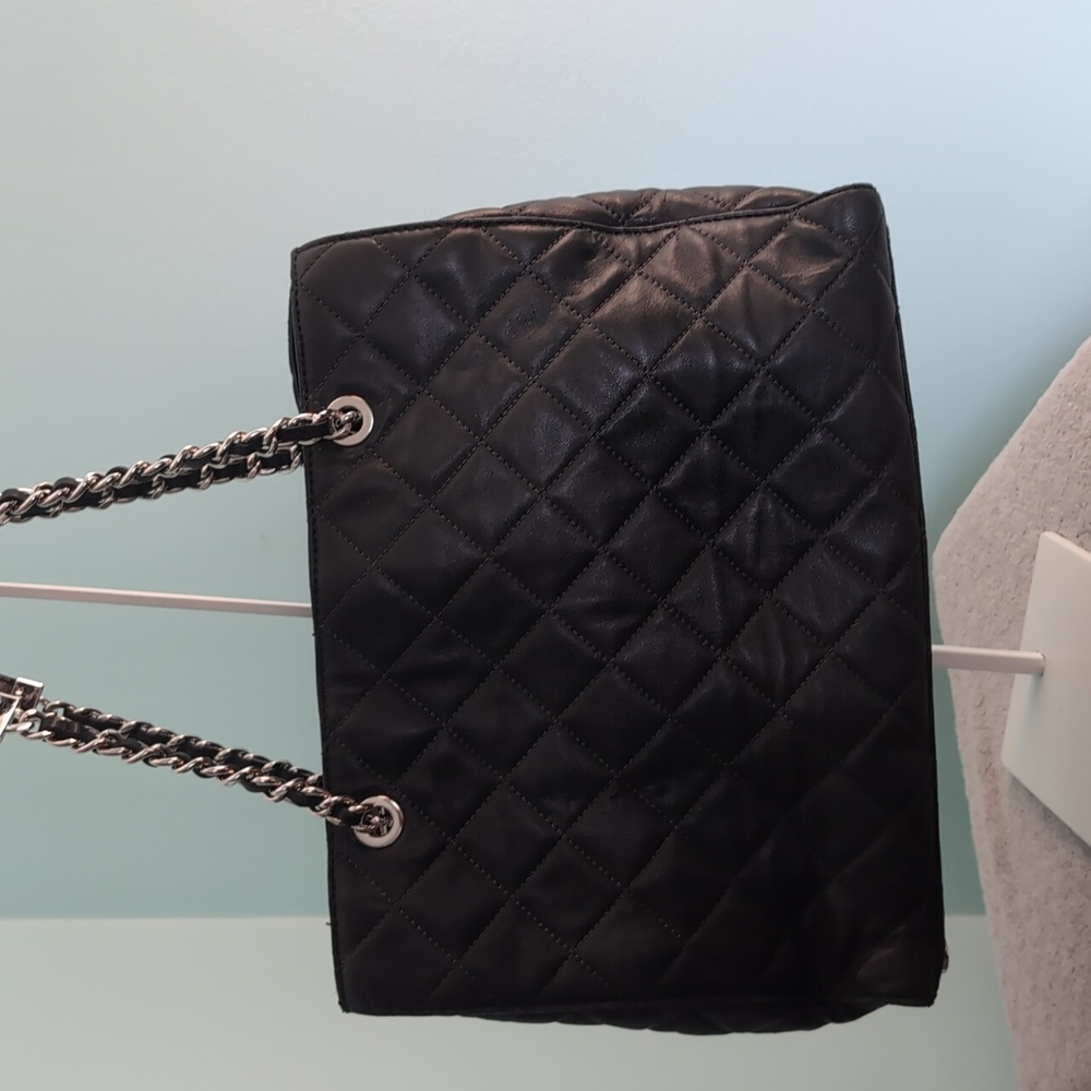 Michael Kors Susannah Quilted Black Leather Shoulder Bag Super Soft Leather - Picture 4 of 13